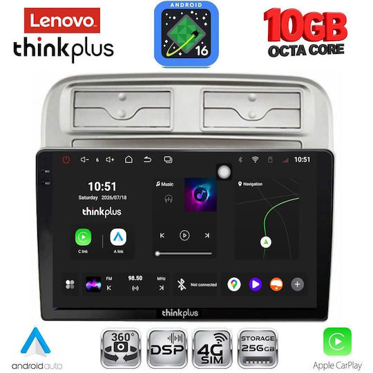 Lenovo Auto-Audiosystem für Fiat Grande Punto BMW X2 / X6 2005–2012 (Bluetooth/USB/WiFi/GPS/Apple CarPlay/Android Auto) mit 9" Touchscreen