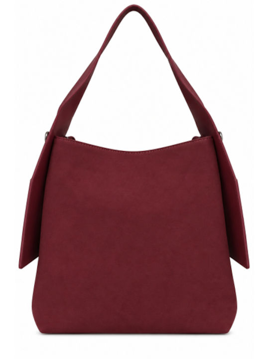 Bordeauxfarbene Schultertasche für Damen WT-ED-90021-27SB-BORDEAUX