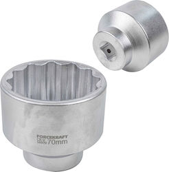 Forcekraft Cap Tübular cu Antrenare Pătrată 3/4" Diametru 3/4" / 70 / 66 / 93 / 41