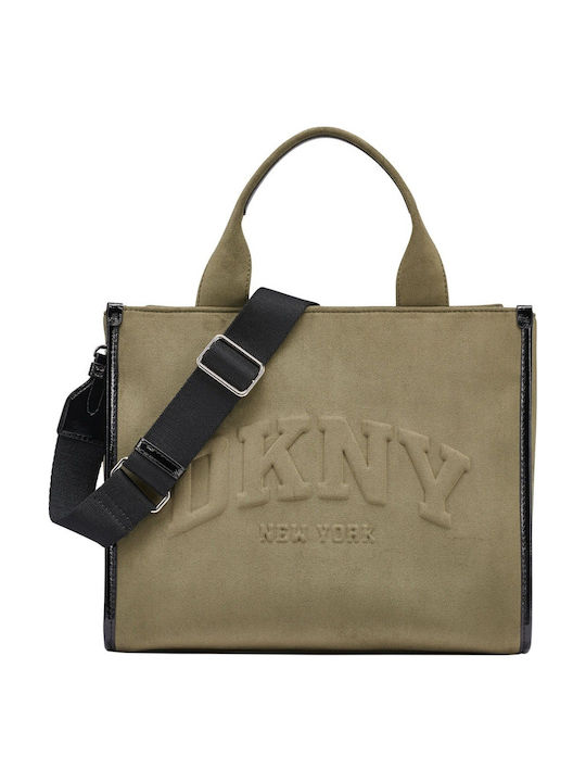 DKNY Hadlee Υφασμάτινη Γυναικεία Tote Τσάντα Χακί