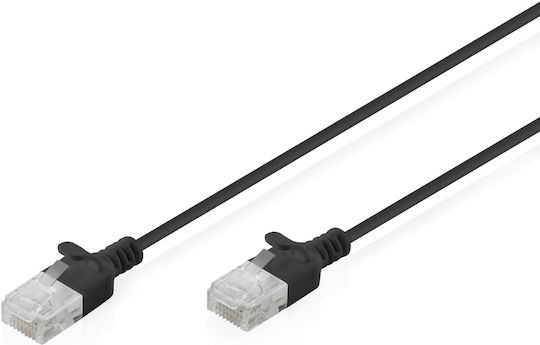 Digitus U/UTP Cat.6 (Gigabit) Ethernet Мрежов Кабел 0.3 m Черен