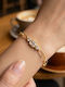 Grekas Women's Gold-Plated Silver Bracelet with Zircon 18cm