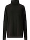 Women's Long-Sleeve Turtleneck Top Black