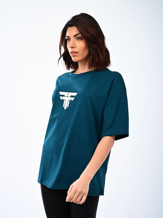 FFT Wear Damen-Oversized-T-Shirt in Petrol