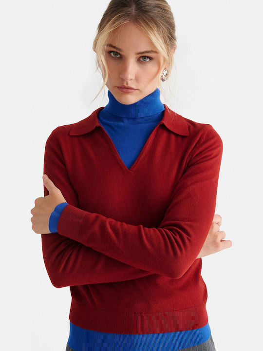 attrattivo Women's Long Sleeve Blouse Red