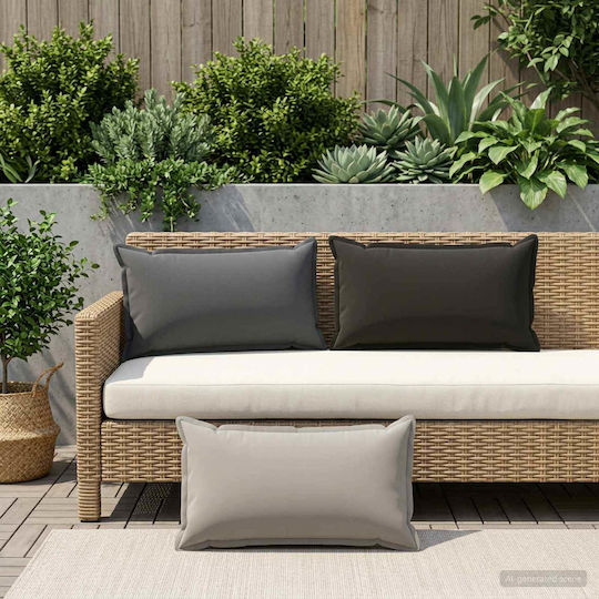 vidaXL Μαξιλάρι Καναπέ Houten Ανθρακί 40x80εκ.