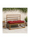 vidaXL Vianen Garden Bench Cushion Red 60x120 cm