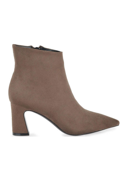 Exe Braune Damen-Stiefeletten aus Wildleder mit...
