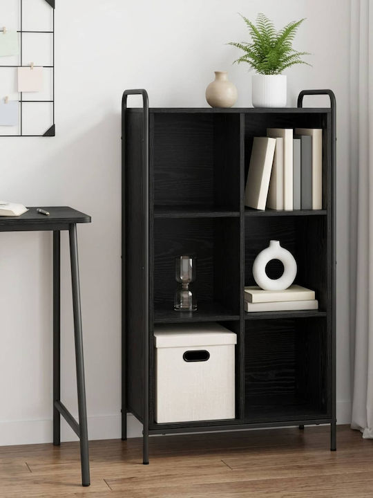 Bibliotecă Neagră din Stejar 57x33x111 cm