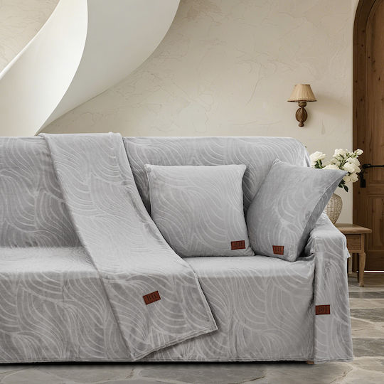 Beauty Home 8671 Σετ Ριχτάρια 2τμχ Ζακάρ Γκρι