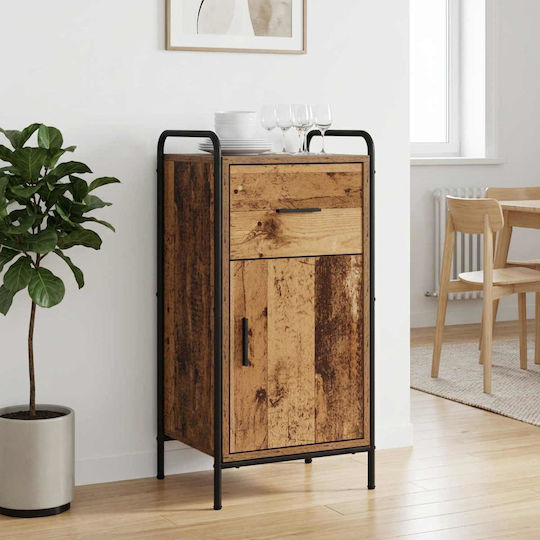 Wooden Sideboard with Drawers Brown 97x33x81 cm