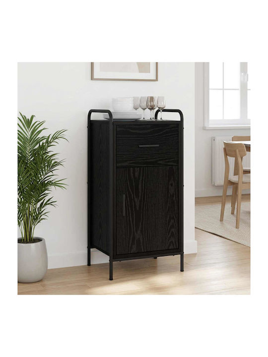 Wooden Sideboard with Drawers Black 97x33x81cm