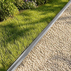vidaXL Metal Garden Edging in Silver 10 pcs