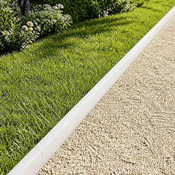 vidaXL Metal Garden Edging in White 10 pcs