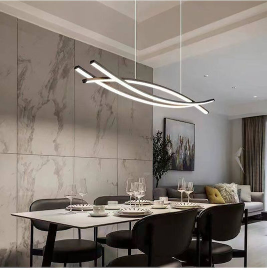 ArkoLight Black LED Pendant Light with Adjustable White Light 100x15x103 cm
