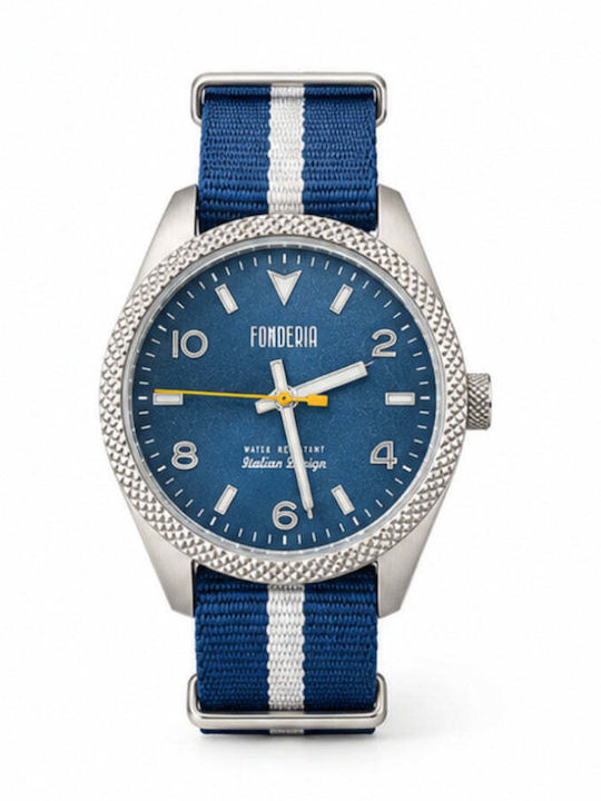 Women's Watch 36mm Battery with Blue Fabric Strap
