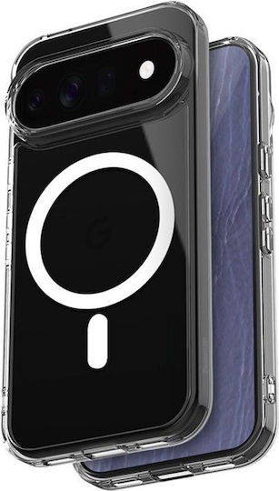 Crong Hybrid Back Cover din Plastic cu Curea pentru gât, Transparent (Google Pixel 11)