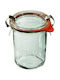 Weck 12er-Set Gläser für den allgemeinen Gebrauch mit Deckel und Gestell, transparentes Glas, 160 ml, 12 Stück