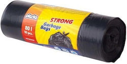 Staples Trash Bags 80L Capacity 90 × 60 cm 10 pcs Black