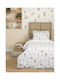 Sunshine Einzelbettlaken-Set aus Baumwolle mit Gummizug Mehrfarbig 105x205cm