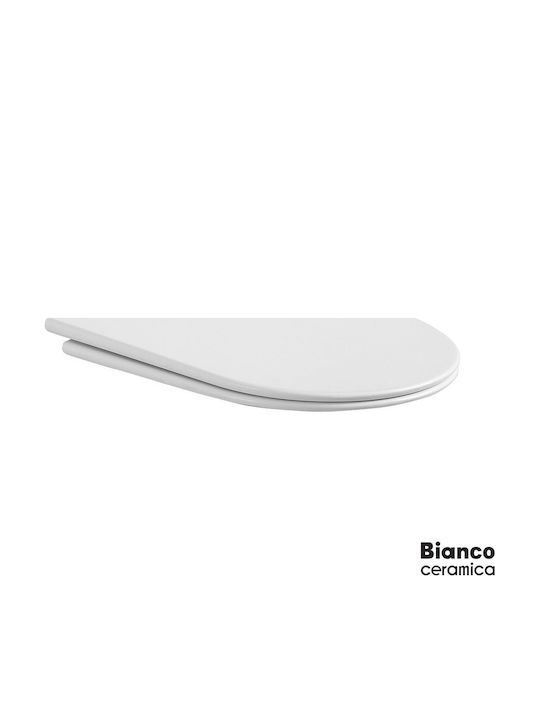 Bianco Ceramica Καπάκι Λεκάνης Slim Soft Close Πλαστικό Λευκό
