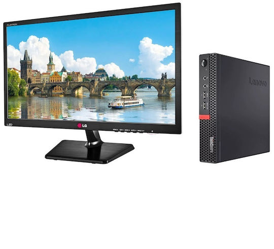 ThinkCentre M710Q Tiny + 22-Zoll-Monitor Generalüberholt, Zustand A (Core i3-7100T/8 GB/128 GB SSD/Windows 11 Pro)