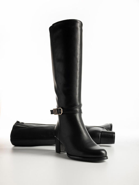 Bozikis Damenstiefel mit Mittelhohem Absatz Sch...