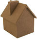 House-Shaped Money Box Wooden MDF 12x13x4cm