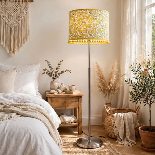 Oxygen Yellow Lemon Floor Lamp with E27 Bulb Socket Yellow