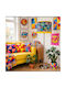Oxygen Spin Circles Floor Lamp with E27 Bulb Holder Yellow