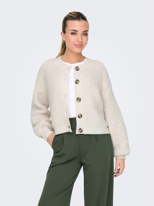 Only Cardigan Tricotat pentru Femei Ecru
