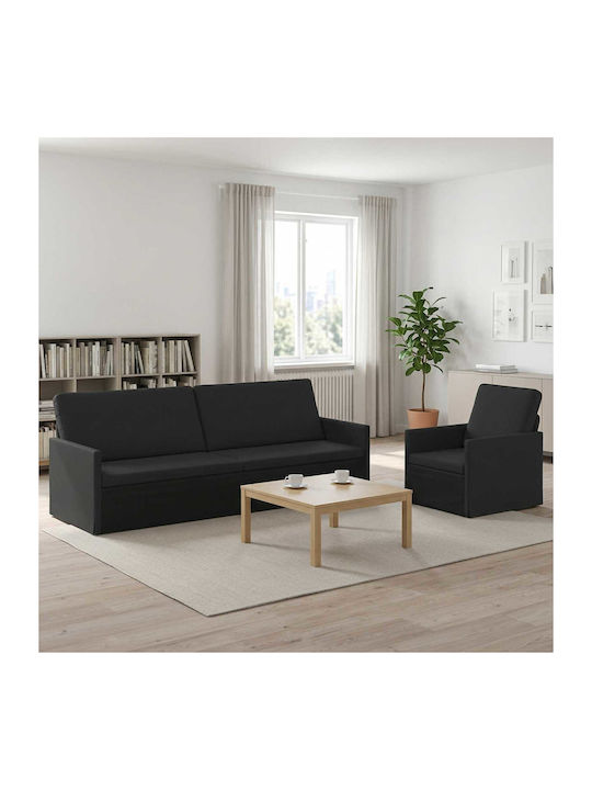 Set Mobilă Living Canapea cu 2 Locuri și Fotoliu