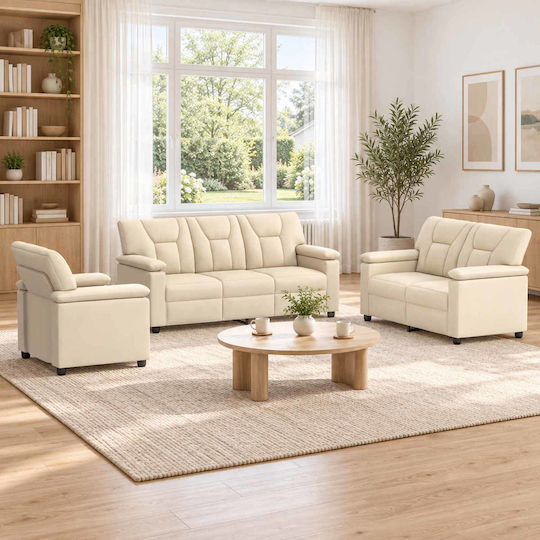 Living Room Furniture Set 3-Seater & 2-Seater & Armchair