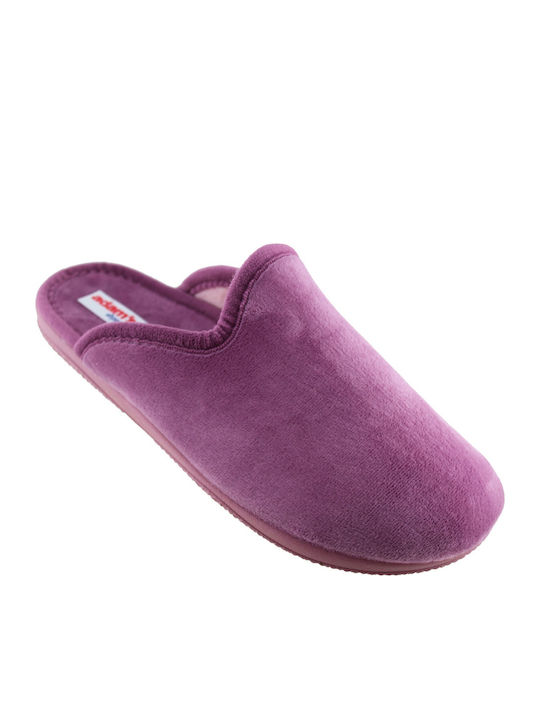 Adam's Shoes Χειμερινές Γυναικείες Παντόφλες Λιλά