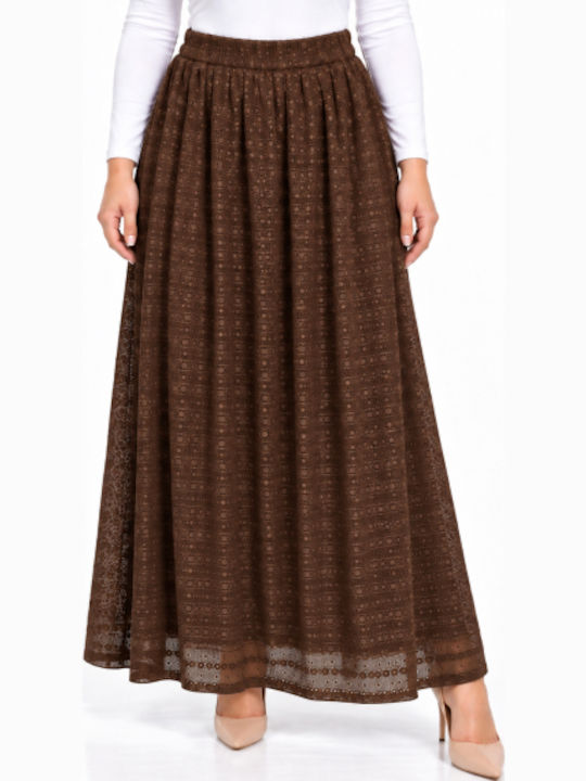 Maxi Skirt Brown WH-17769-27SK-Brown