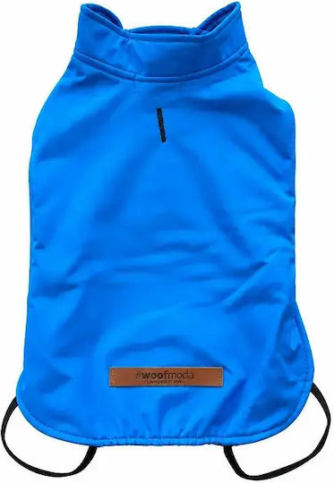 Woofmoda Geacă Impermeabilă pentru Câini, Albastră, Medium, cu Lungimea Spatelui de 32 cm