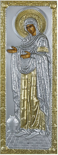 Slevori Panagia Gerontissa 14.5x5.5 5.5x14.5 cm Brown Silver 278672 1 Piece