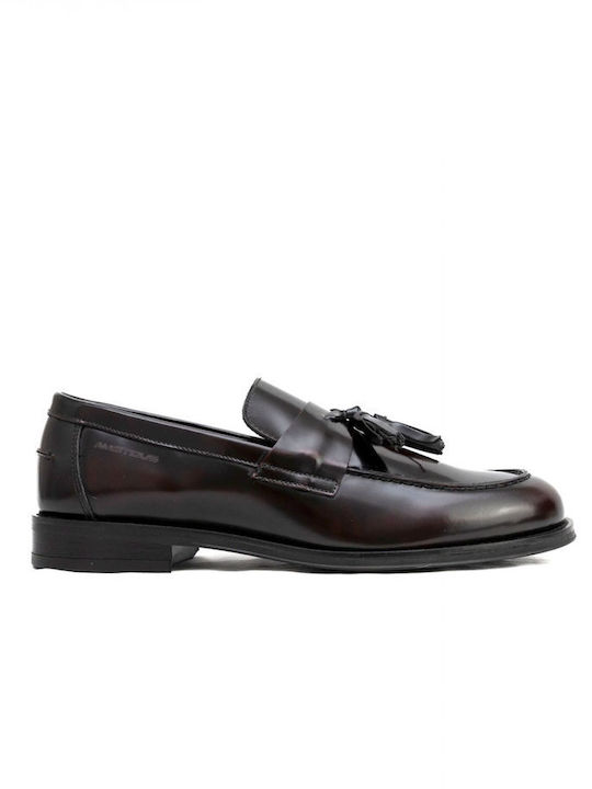 Leather Men's Loafers in Burgundy