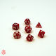 Set de Zaruri Roșii cu Numere Albe, Săculeț, RPG Dungeons & Dragons Pathfinder Wargames