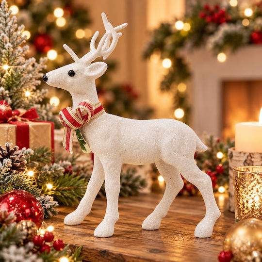 Weihnachtsfigur Weißer Rentier