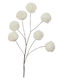 Decoris Ramură Decorativă de Crăciun, Lungime 69 cm, Albă