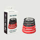 6er-Set Silikon-Penisringe Six Rings Silicone Cock Ring Set Schwarz Rot