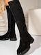 Lindsy Wildleder Damenstiefel Schwarz