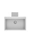 Crown Quadra Einbauspüle aus Flüssiggranit L86 × B50 cm Bianco