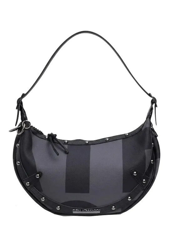 Hype Vegan Baguette Ea Logo Women's Shoulder Bag Grey