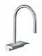 Hansgrohe Смесител за кухня за монтаж върху плот с изтеглящ се душ, сребрист