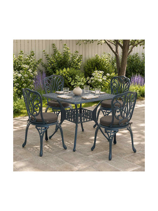 vidaXL Soest Round Garden Chair Cushions Anthra...
