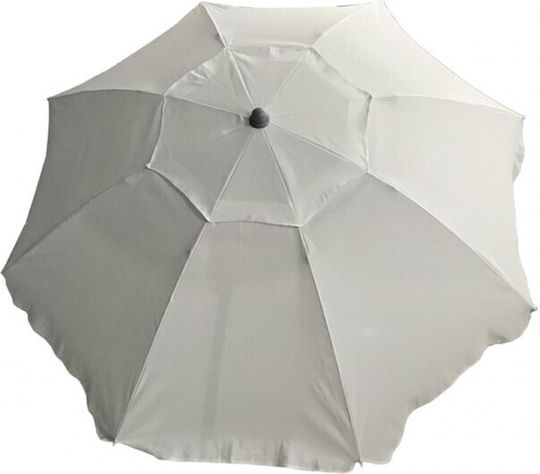 Ankor Folding Beach Umbrella 2m Diameter with Air Vent Ecru