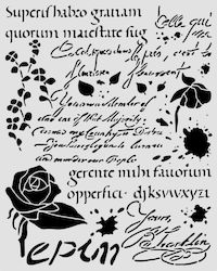 Șablon Gros 20x25cm Stamperia Flowers Poems Lit...