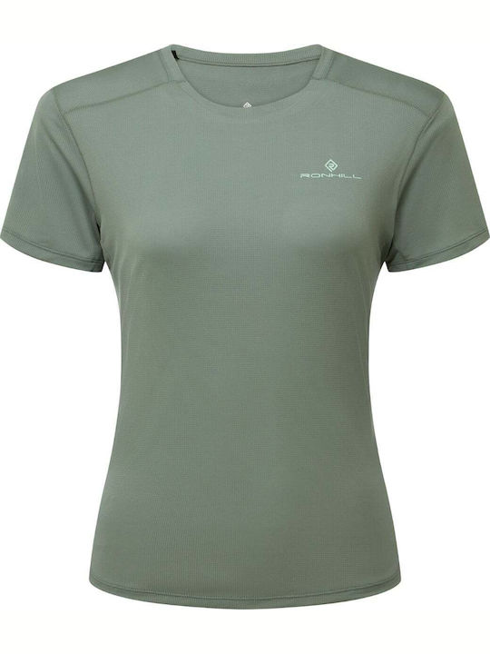 Ronhill Tricou Sport Damă cu Uscare Rapidă Kaki